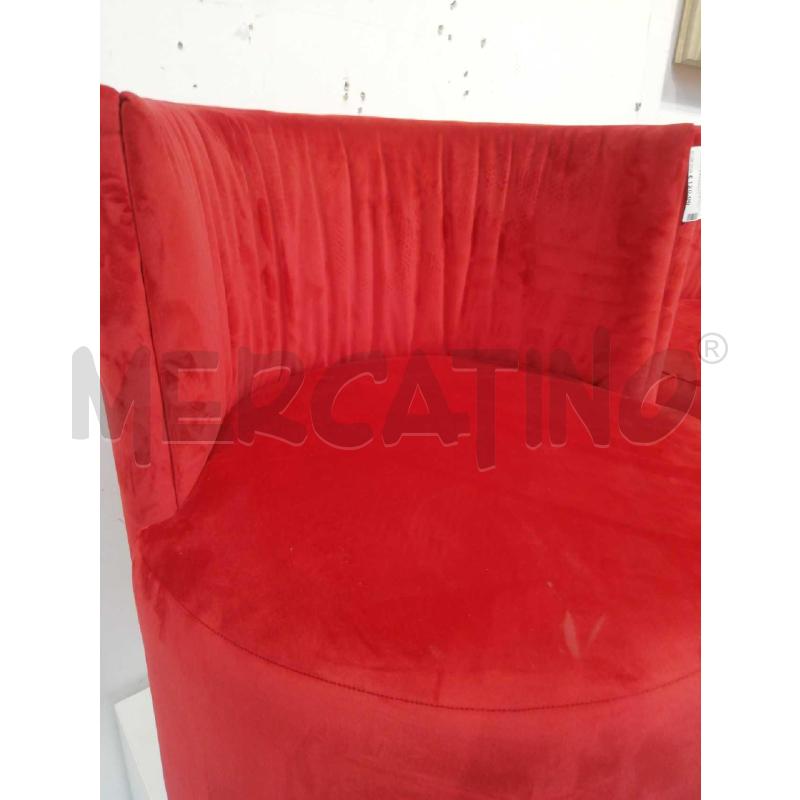 POLTRONA GIREVOLE VEL ROSSO A POZZETTO | Mercatino dell'Usato Verona fiera 4
