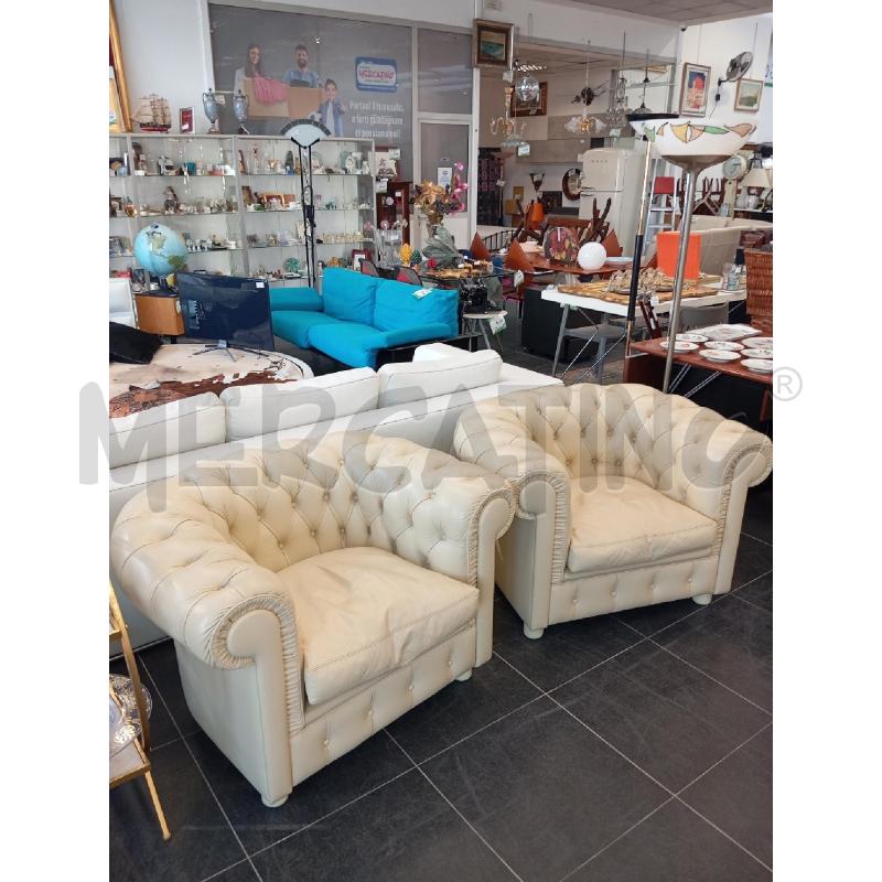 POLTRONCINE COPPIA CHESTER BIA PELLE | Mercatino dell'Usato Verona fiera 1