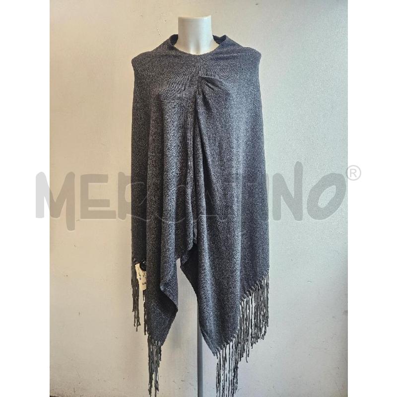 PONCHO D ARMANI GRIGIO SCURO CON FRANGIA  | Mercatino dell'Usato Verona fiera 1