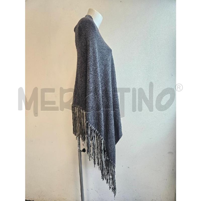 PONCHO D ARMANI GRIGIO SCURO CON FRANGIA  | Mercatino dell'Usato Verona fiera 2