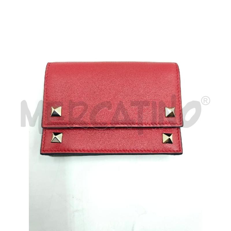 PORTA CARTE D VALENTINO ROSSO CON BORCHIE  | Mercatino dell'Usato Verona fiera 2
