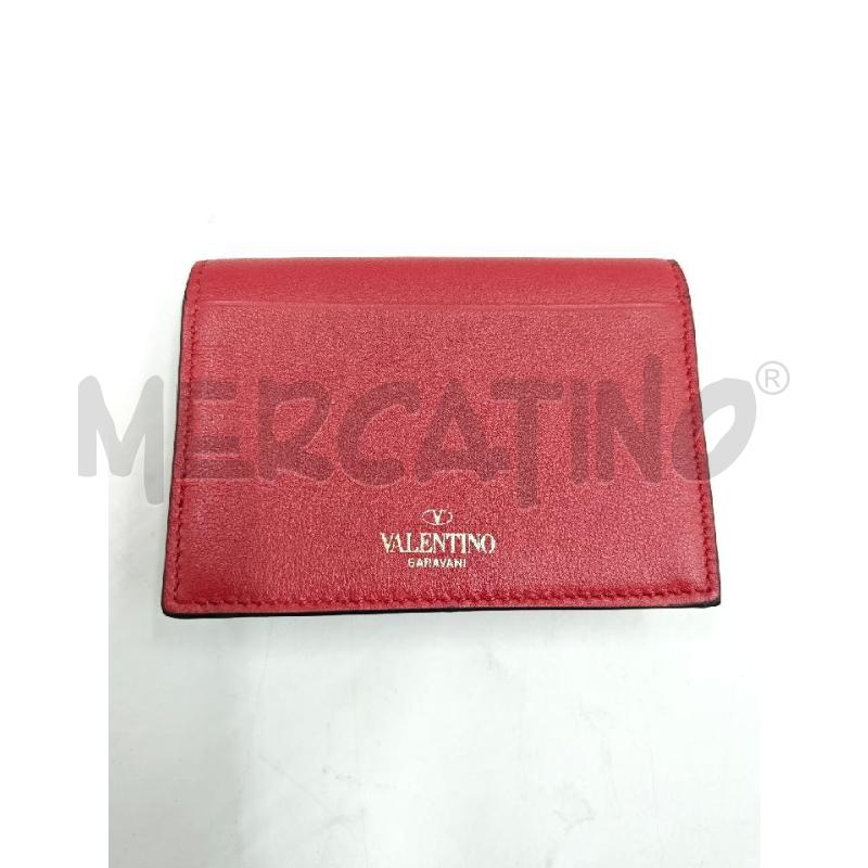 PORTA CARTE D VALENTINO ROSSO CON BORCHIE  | Mercatino dell'Usato Verona fiera 3