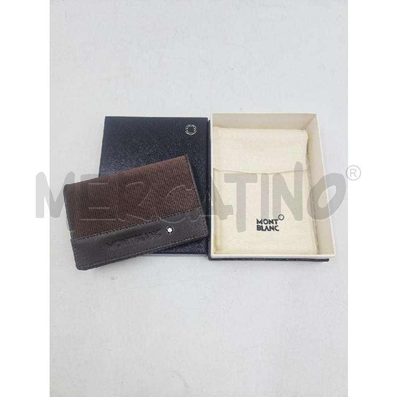 PORTA CARTE MONTBLANC MARRONE PELLE E TESSUTO  | Mercatino dell'Usato Verona fiera 1