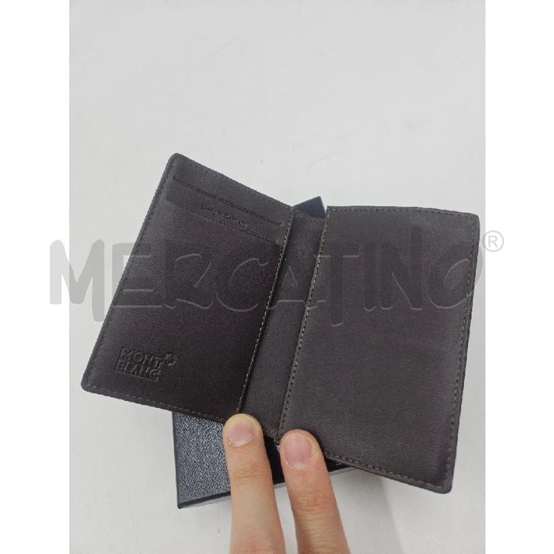 PORTA CARTE MONTBLANC MARRONE PELLE E TESSUTO  | Mercatino dell'Usato Verona fiera 2