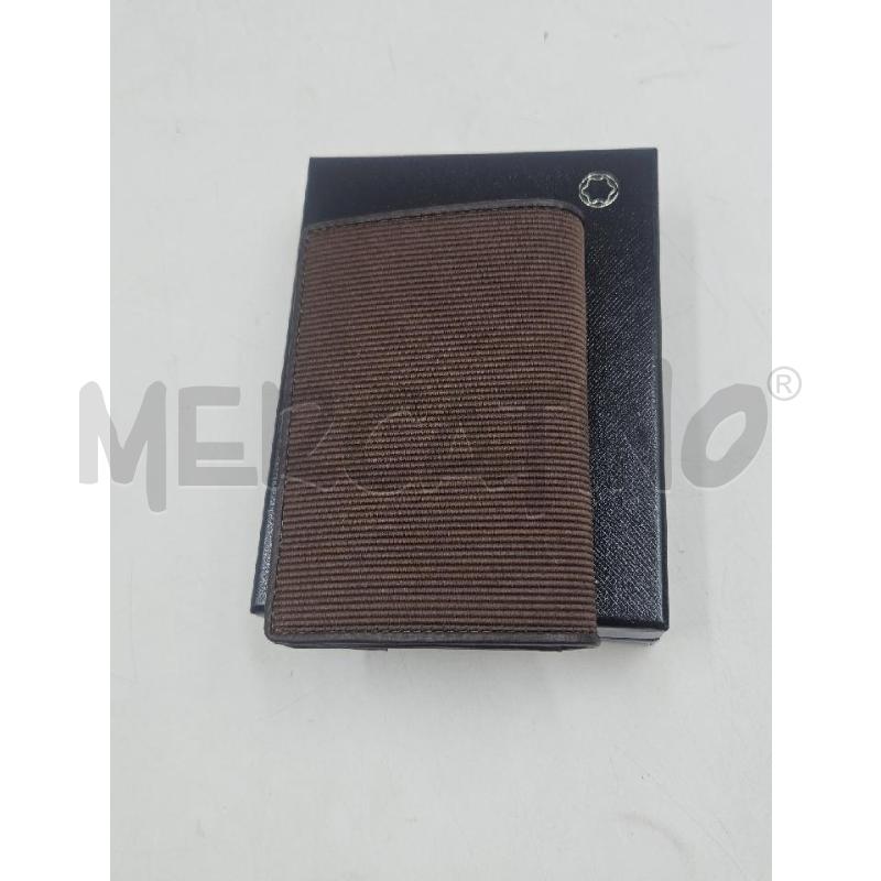 PORTA CARTE MONTBLANC MARRONE PELLE E TESSUTO  | Mercatino dell'Usato Verona fiera 3