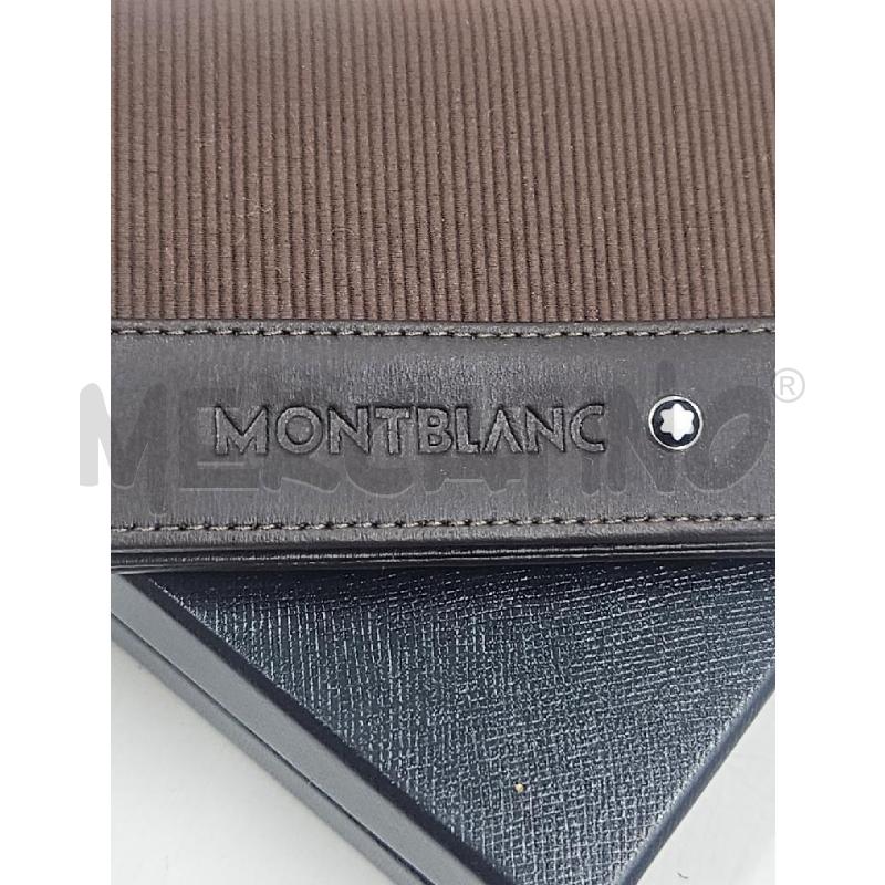 PORTA CARTE MONTBLANC MARRONE PELLE E TESSUTO  | Mercatino dell'Usato Verona fiera 4