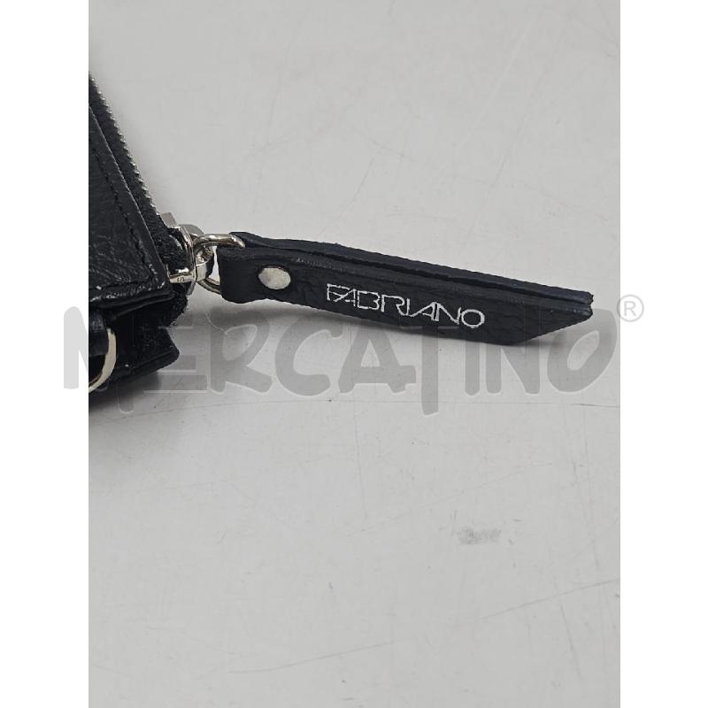 PORTA FOGLIO FABRIANO NERO VERA PELLE  | Mercatino dell'Usato Verona fiera 2