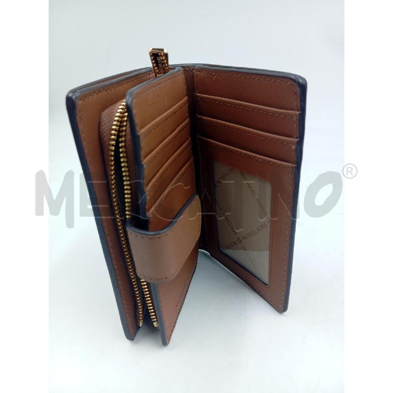 PORTA FOGLIO MICHAEL KORS BRYANT MARRONE SCRITTA DORATA  | Mercatino dell'Usato Verona fiera 3