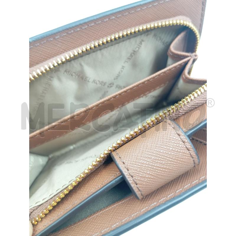 PORTA FOGLIO MICHAEL KORS BRYANT MARRONE SCRITTA DORATA  | Mercatino dell'Usato Verona fiera 4