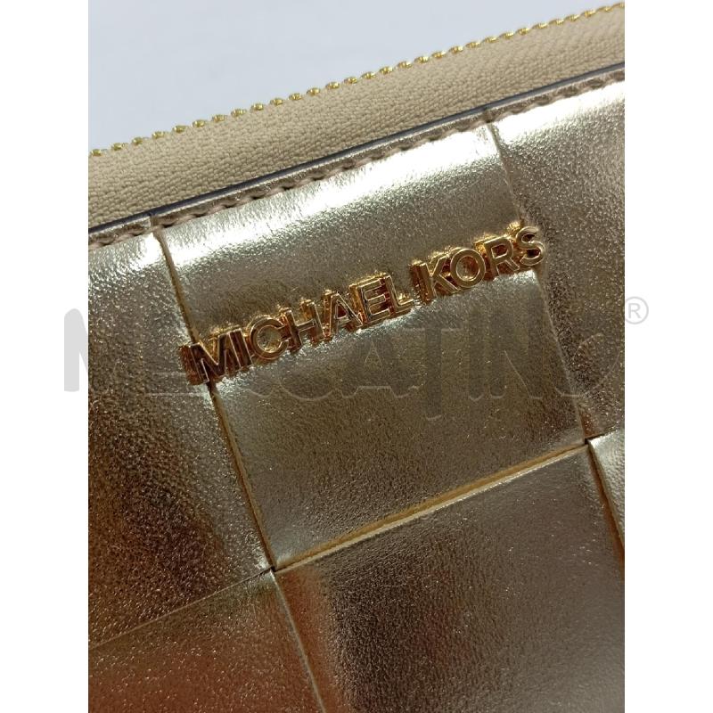 PORTA FOGLIO MICHAEL KORS DORATO QUADRI  | Mercatino dell'Usato Verona fiera 2