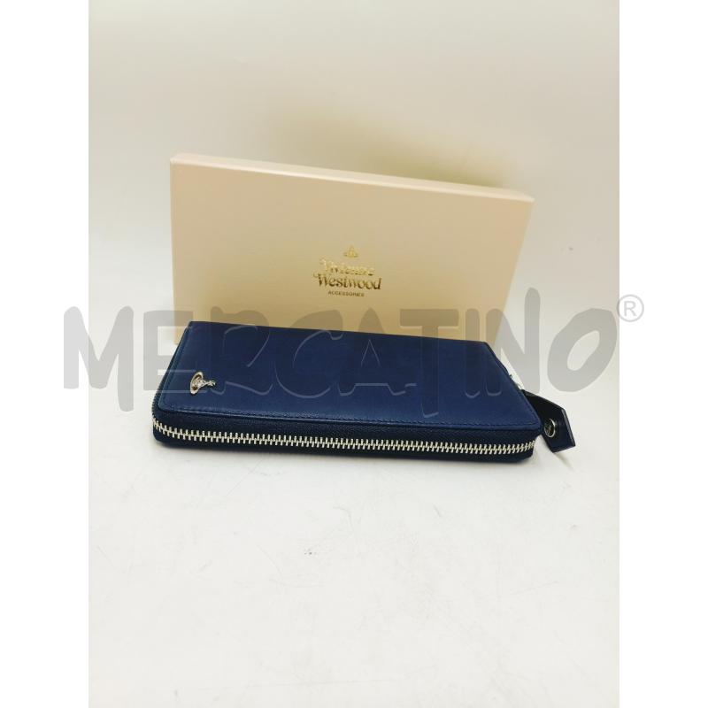 PORTA FOGLIO VIVIENNE WESTWOOD BLU PELLE | Mercatino dell'Usato