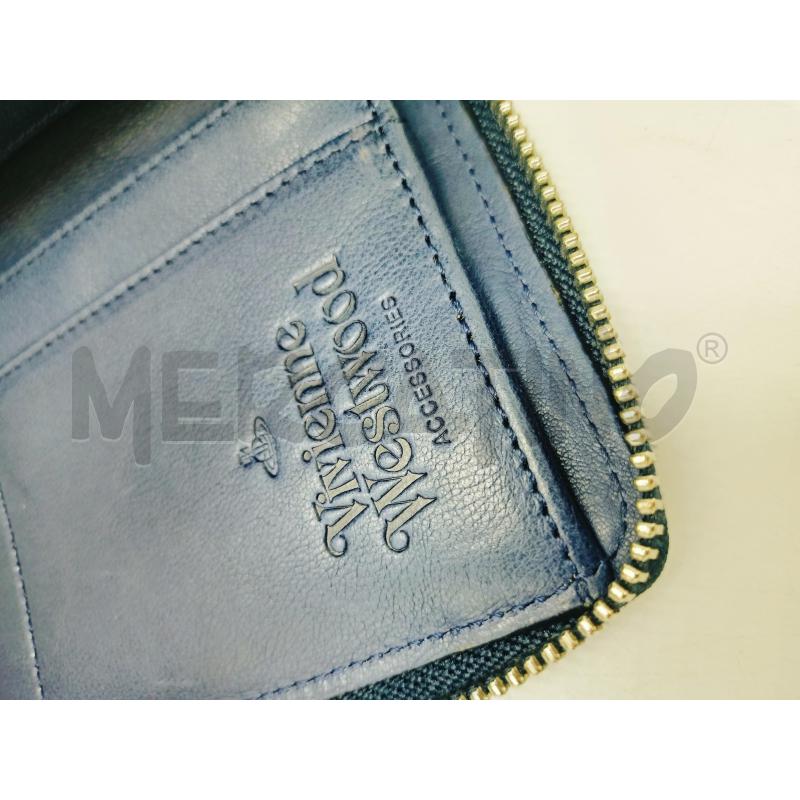 PORTA FOGLIO VIVIENNE WESTWOOD BLU PELLE | Mercatino dell'Usato