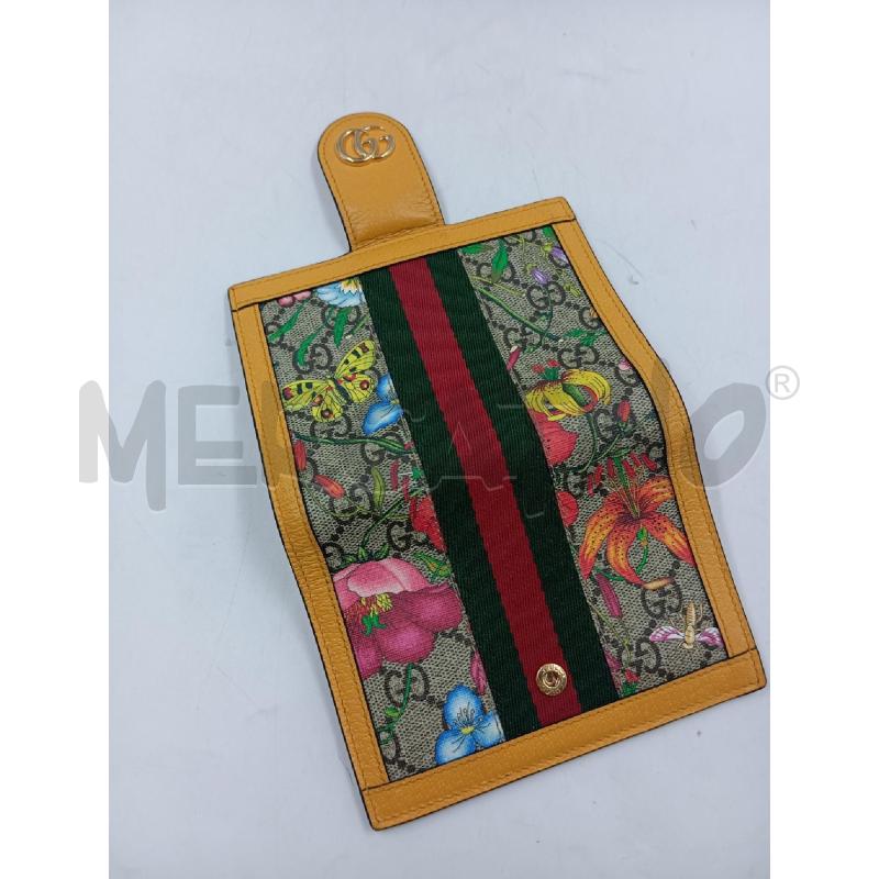 PORTA PASSAPORTO GUCCI OPHIDIA FLORA BORDI GIALLI | Mercatino dell'Usato Verona fiera 5