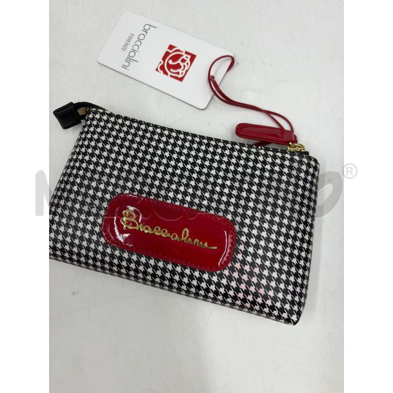 PORTA TRUCCHI BRACCIALINI PIED DE POULE NERO BIA ROSSO | Mercatino dell'Usato Verona fiera 1