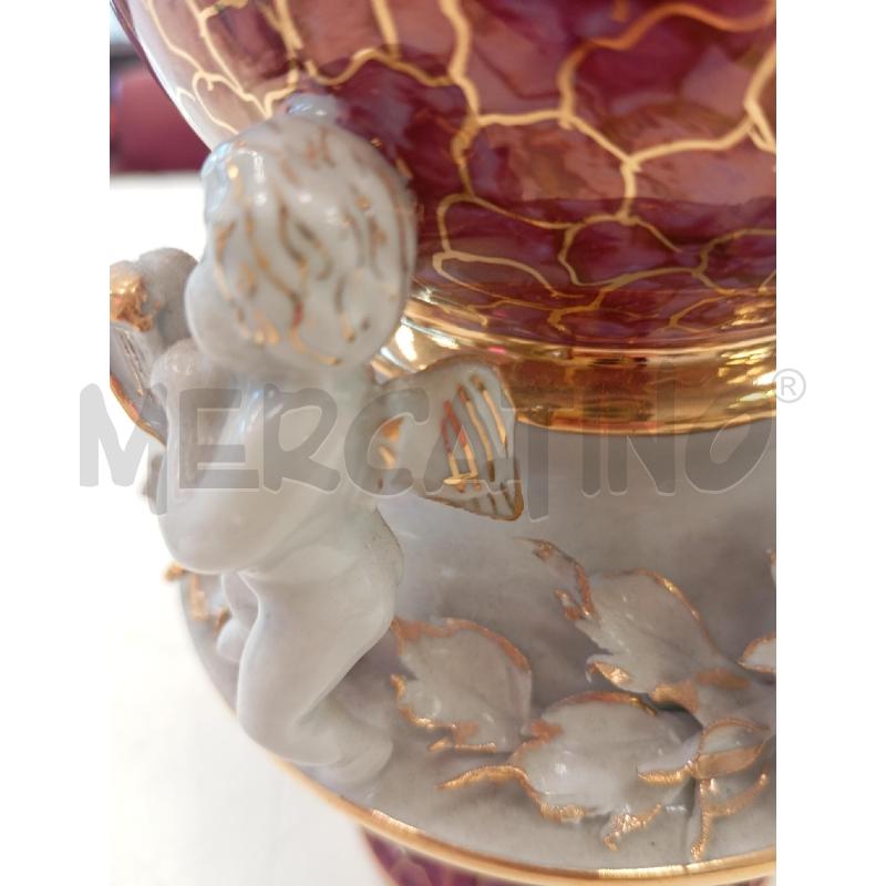 POTICHE VASO PUTTI BIANCO VIOLA DA RIV | Mercatino dell'Usato Verona fiera 2