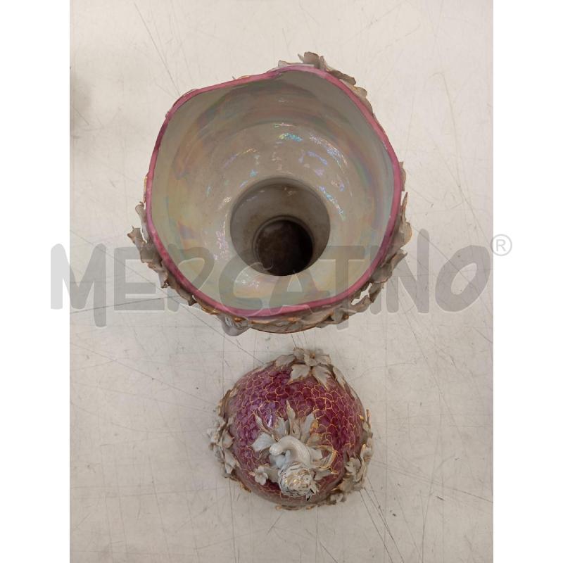 POTICHE VASO PUTTI BIANCO VIOLA DA RIV | Mercatino dell'Usato Verona fiera 3