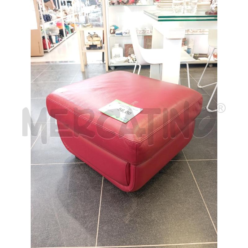 POUF QUADRATO PELLE ROSSO SCURO | Mercatino dell'Usato Verona fiera 1