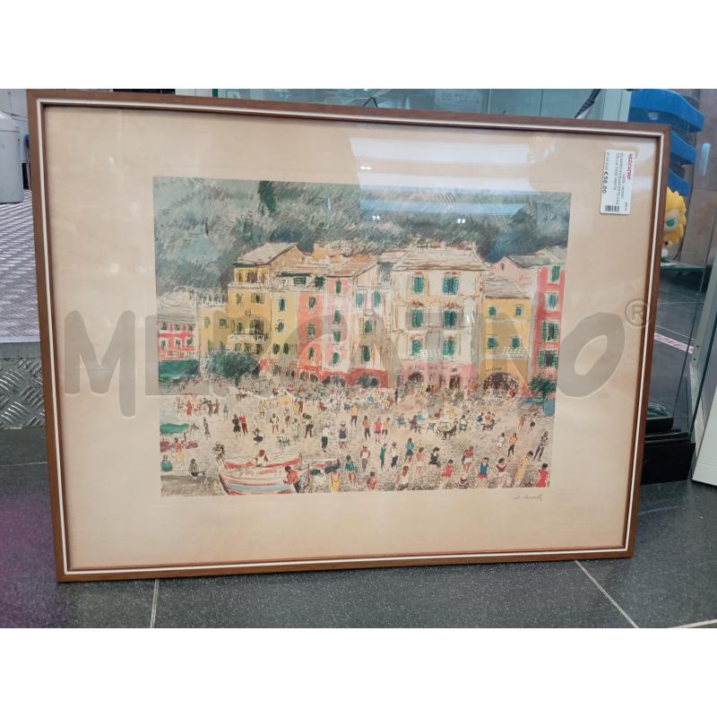 QUADRO ACQUAFORTE CASCELLA CASE GENTE C/LEGN | Mercatino dell'Usato Verona fiera 1