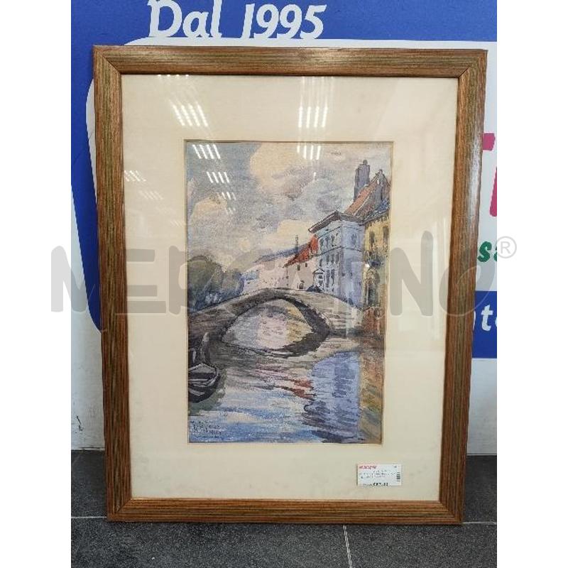 QUADRO ACQUERELLO PONTE COR/3RIGHVERD | Mercatino dell'Usato Verona fiera 1
