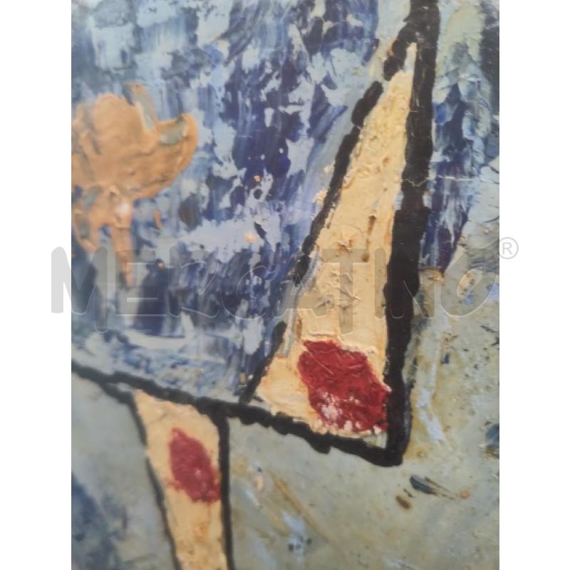 QUADRO ASTRATTO MACCHIA BLU SFONDO GIALLO C/BIAN | Mercatino dell'Usato Verona fiera 4