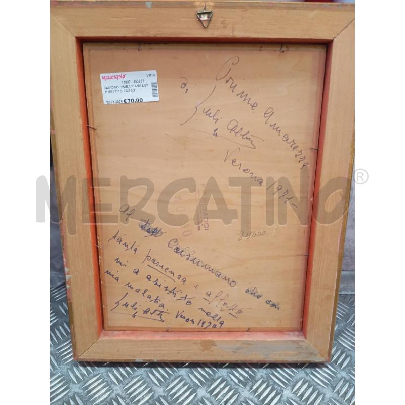 QUADRO BIMBA PIANGENTE VESTITO ROSSO CUBI | Mercatino dell'Usato Verona fiera 4