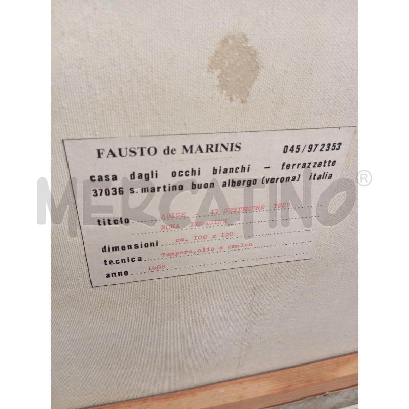QUADRO DE MARINIS 100X120 ADIGE 17/9/1882 | Mercatino dell'Usato Verona fiera 3