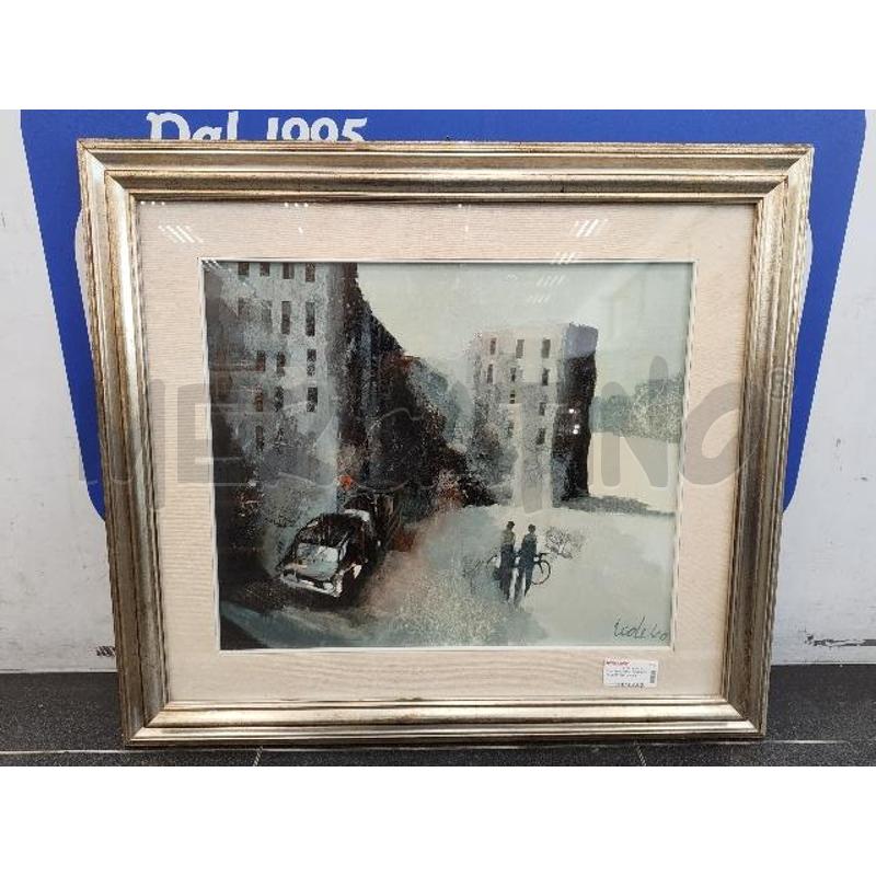QUADRO FIRMA TODESCO PALAZZI MACCHINE COPPIA C/ARG | Mercatino dell'Usato Verona fiera 1