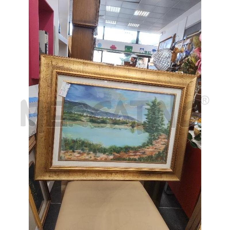 QUADRO PAESAGGIO LAGO PP/BIA COR/DOR | Mercatino dell'Usato Verona fiera 3