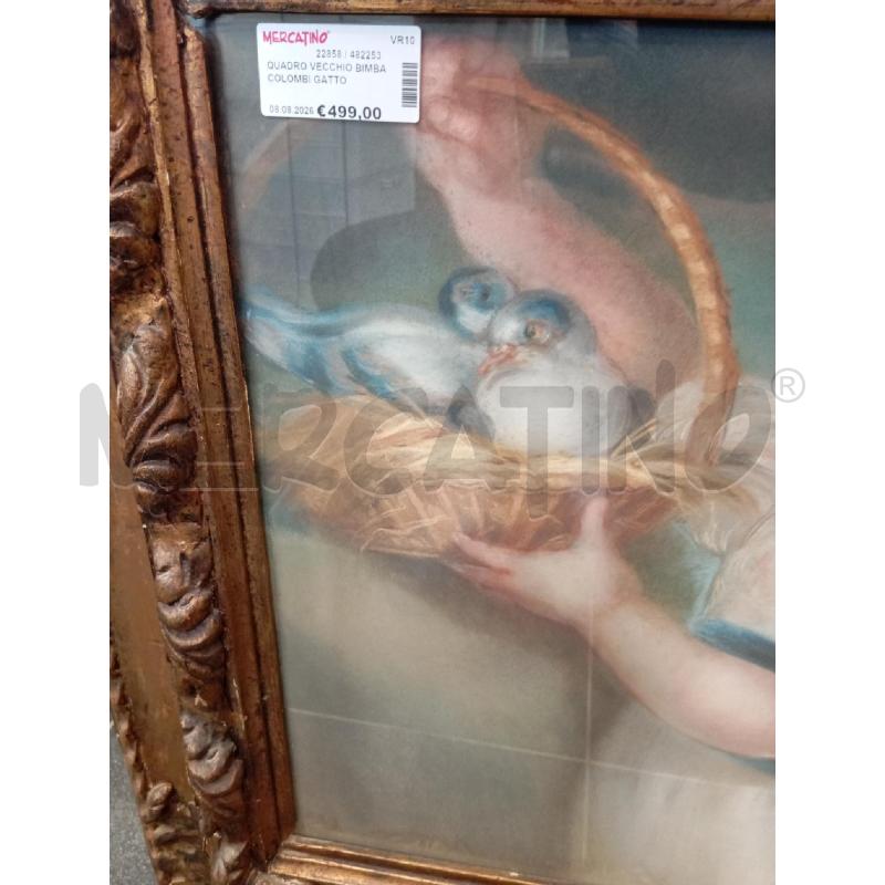 QUADRO VECCHIO BIMBA COLOMBI GATTO | Mercatino dell'Usato Verona fiera 3