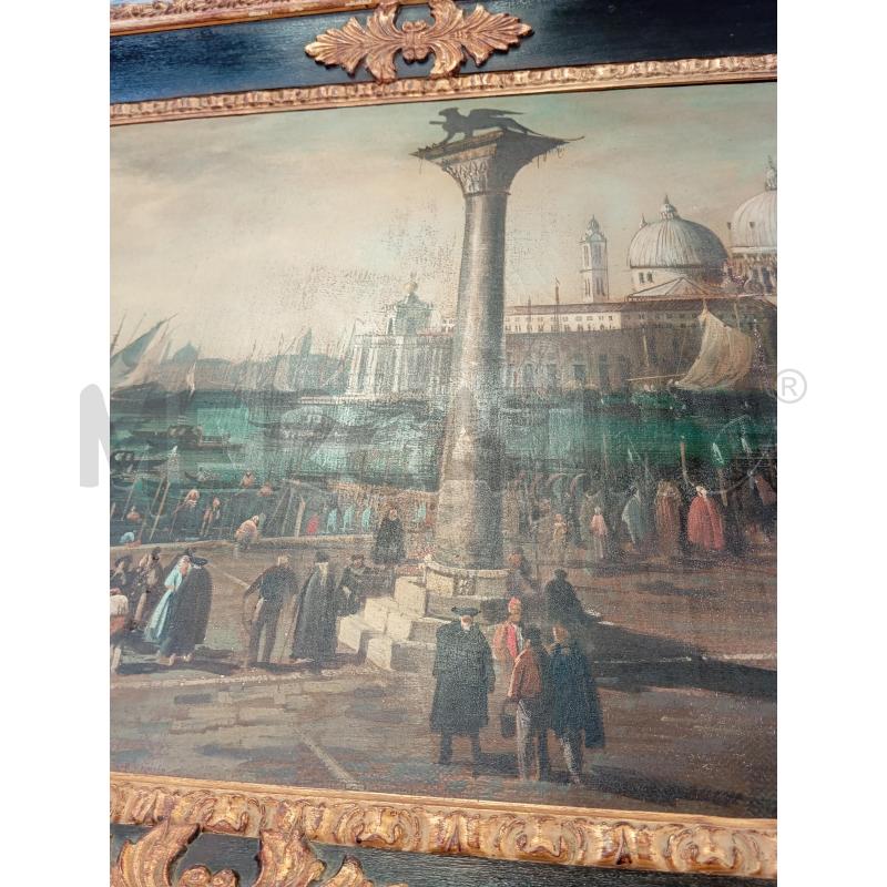 QUADRO VENEZIA CORNICE DORATA NERA FESTONATA | Mercatino dell'Usato Verona fiera 3
