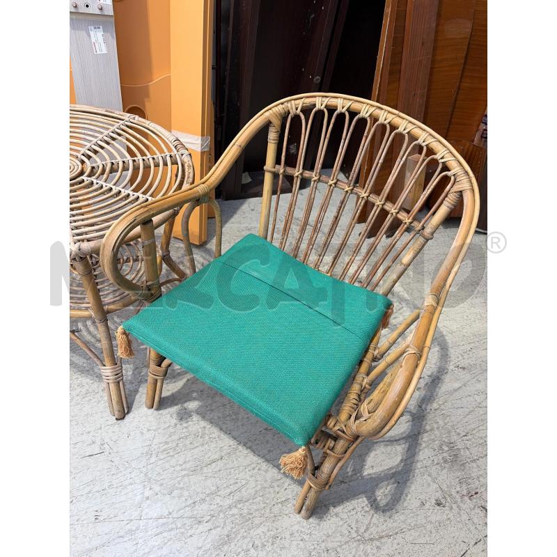 SALOTTINO BAMBU VINTAGE 3 PEZZI | Mercatino dell'Usato Verona fiera 2