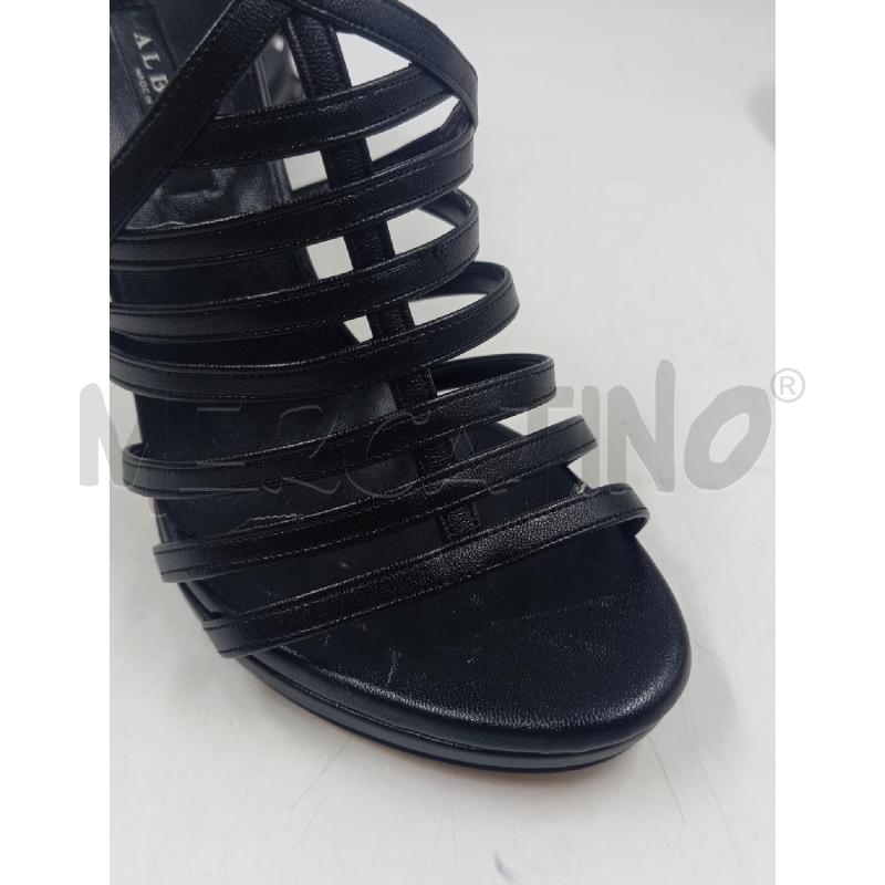 SANDALI DONNA ALBANO PELLE NERO LISTINI  | Mercatino dell'Usato Verona fiera 5