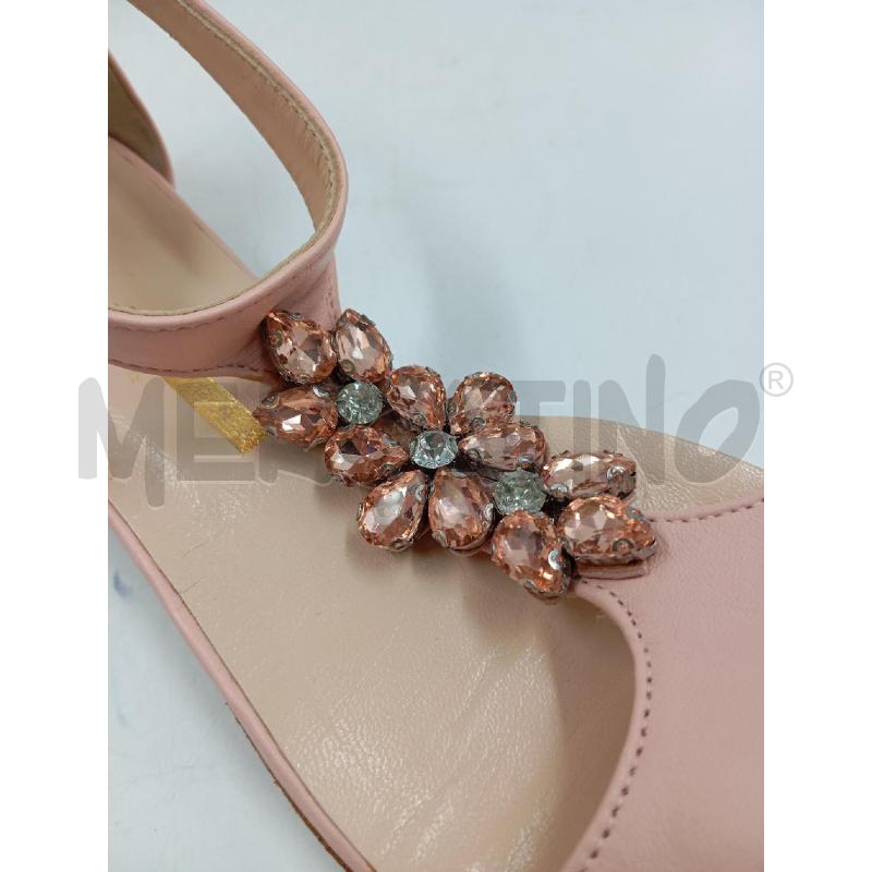 SANDALI DONNA CHIARINI PELLE ROSA PIETRE | Mercatino dell'Usato Verona fiera 4