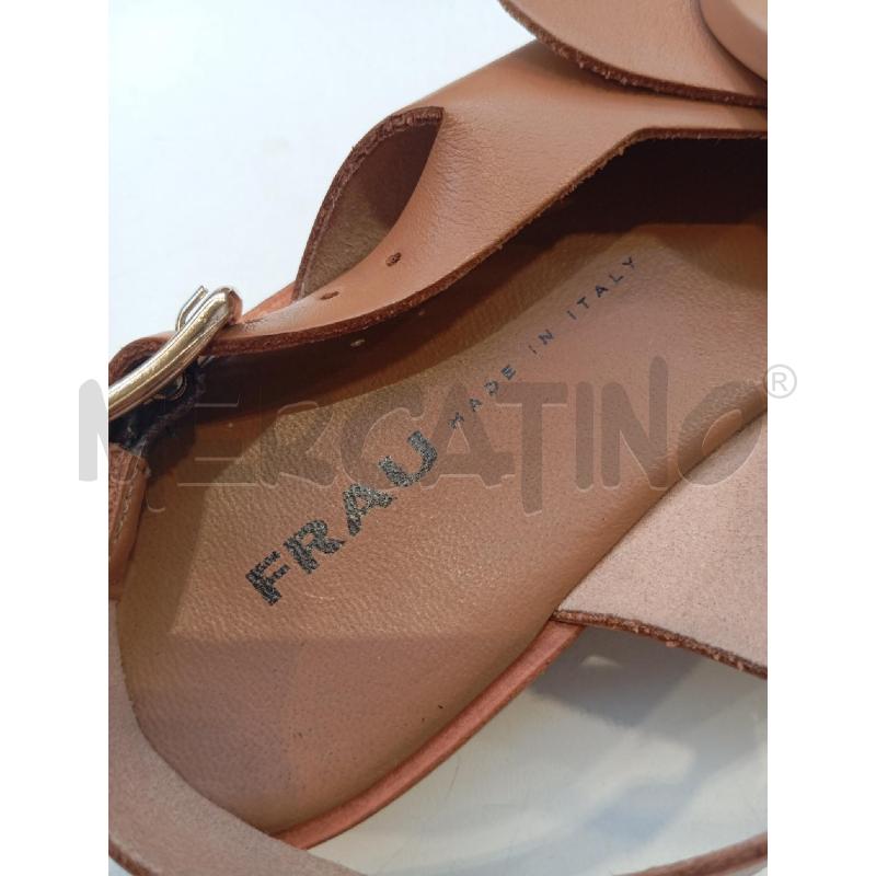 SANDALI DONNA FRAU PELLE MARRONI FIBBIA CERCHIO  | Mercatino dell'Usato Verona fiera 5