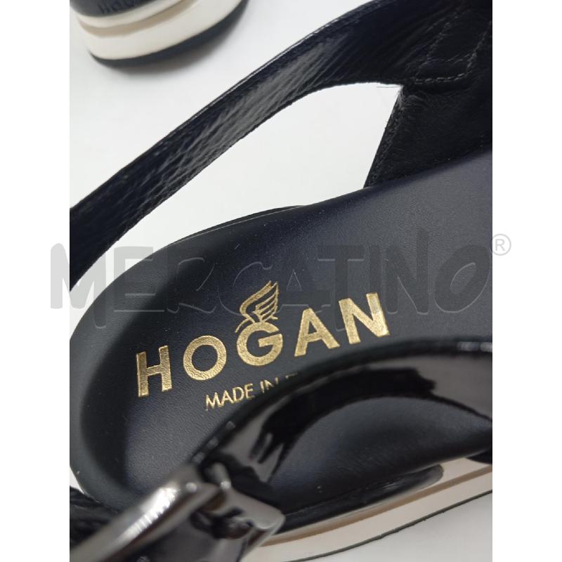 SANDALI DONNA HOGAN NERO FASCE OPACO LUCIDO  | Mercatino dell'Usato Verona fiera 4