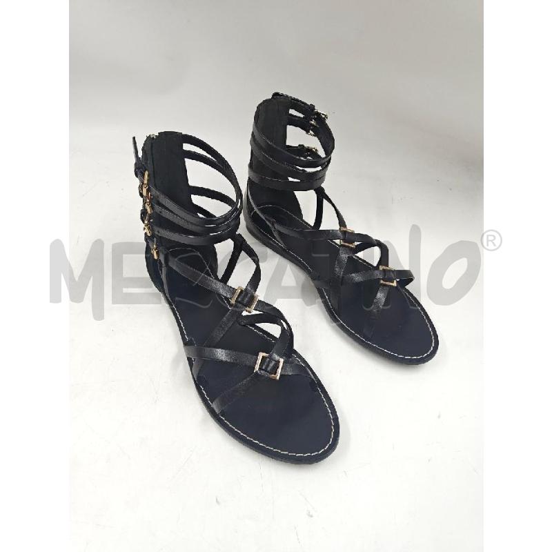 SANDALI DONNA TORY BURCH LISTINI NERO INCROCIO  | Mercatino dell'Usato Verona fiera 2