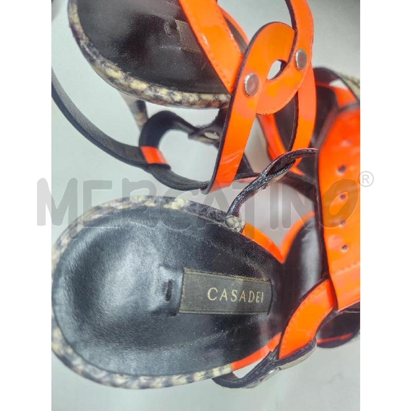 SANDALI D CASADEI ARA FLUO FASCIA TACCO PITONATE  | Mercatino dell'Usato Verona fiera 4