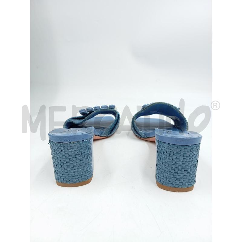 SANDALI D FESTA INSERTI STRASS AZZURRI  | Mercatino dell'Usato Verona fiera 3