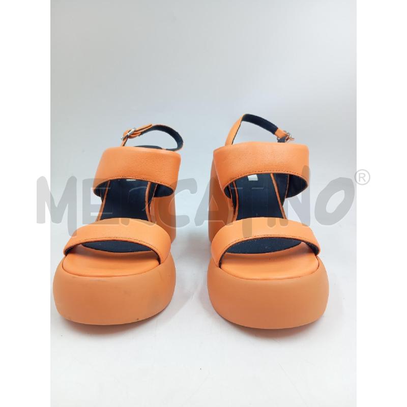SANDALI D KARL LAGERFIELD ARANCIO DOPPIA FASCIA E TACCO  | Mercatino dell'Usato Verona fiera 2