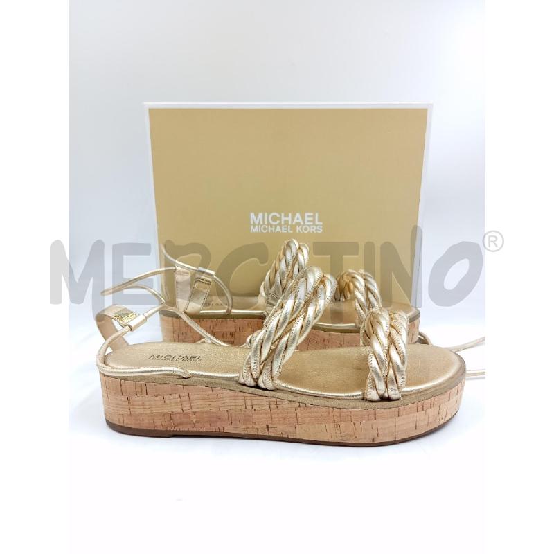 SANDALI D MICHAEL KORS ALLA SCHIAVA DORATI FASCIA TRECCE  | Mercatino dell'Usato Verona fiera 1