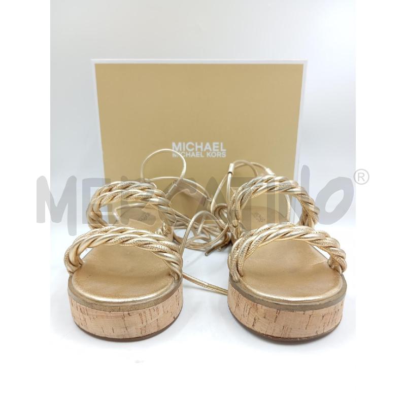 SANDALI D MICHAEL KORS ALLA SCHIAVA DORATI FASCIA TRECCE  | Mercatino dell'Usato Verona fiera 2