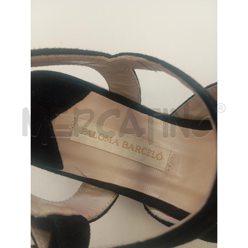SANDALI D PALOMA BARCELO NERE SUOLA ALTA PAGLIA | Mercatino dell'Usato Verona fiera 5