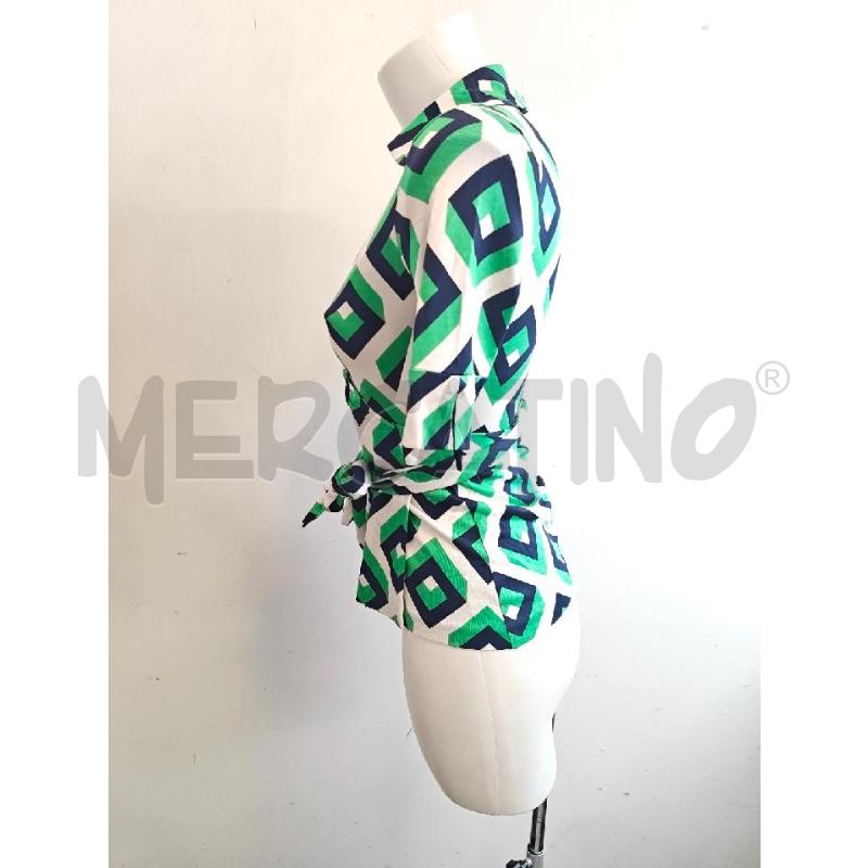 SCALDACUORE DIAN VON FURSTEMBERG VERDE BLU BIA GEOMETRICO    | Mercatino dell'Usato Verona fiera 2
