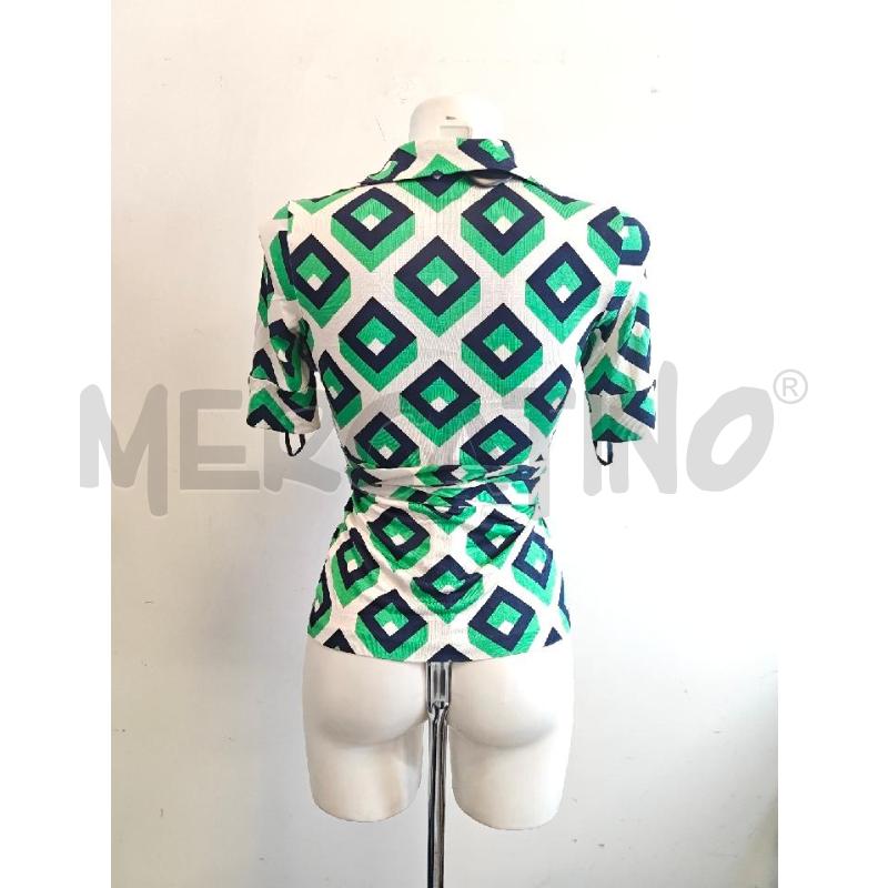 SCALDACUORE DIAN VON FURSTEMBERG VERDE BLU BIA GEOMETRICO    | Mercatino dell'Usato Verona fiera 3