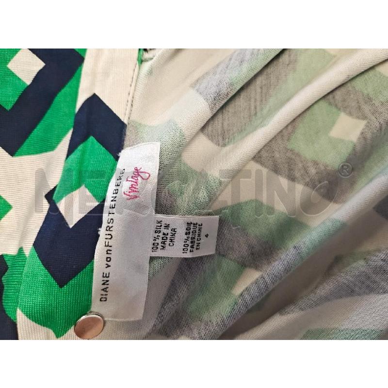 SCALDACUORE DIAN VON FURSTEMBERG VERDE BLU BIA GEOMETRICO    | Mercatino dell'Usato Verona fiera 5