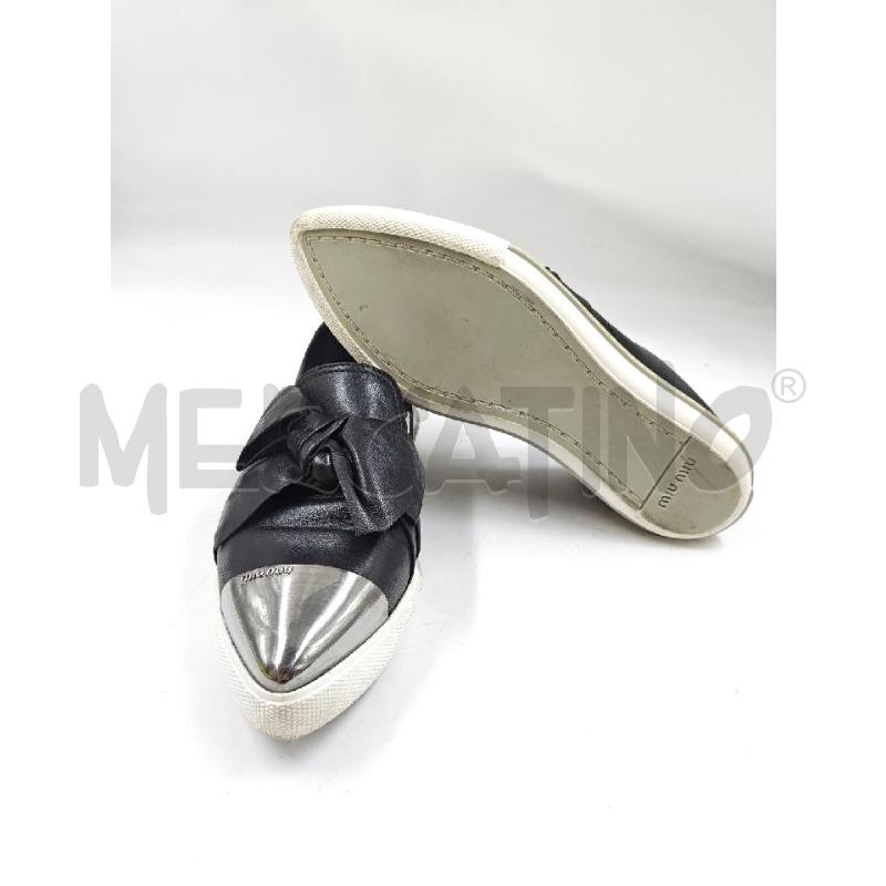 SCARPE D MIU MIU PUNTA CROMATA IN PELLE FIOCCO NERO  | Mercatino dell'Usato Verona fiera 3