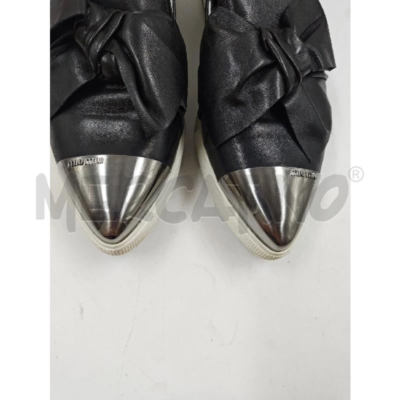 SCARPE D MIU MIU PUNTA CROMATA IN PELLE FIOCCO NERO  | Mercatino dell'Usato Verona fiera 5
