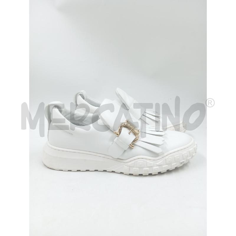 SCARPE D POLLINI BIANCHE FIBBIA DORATE  | Mercatino dell'Usato Verona fiera 1