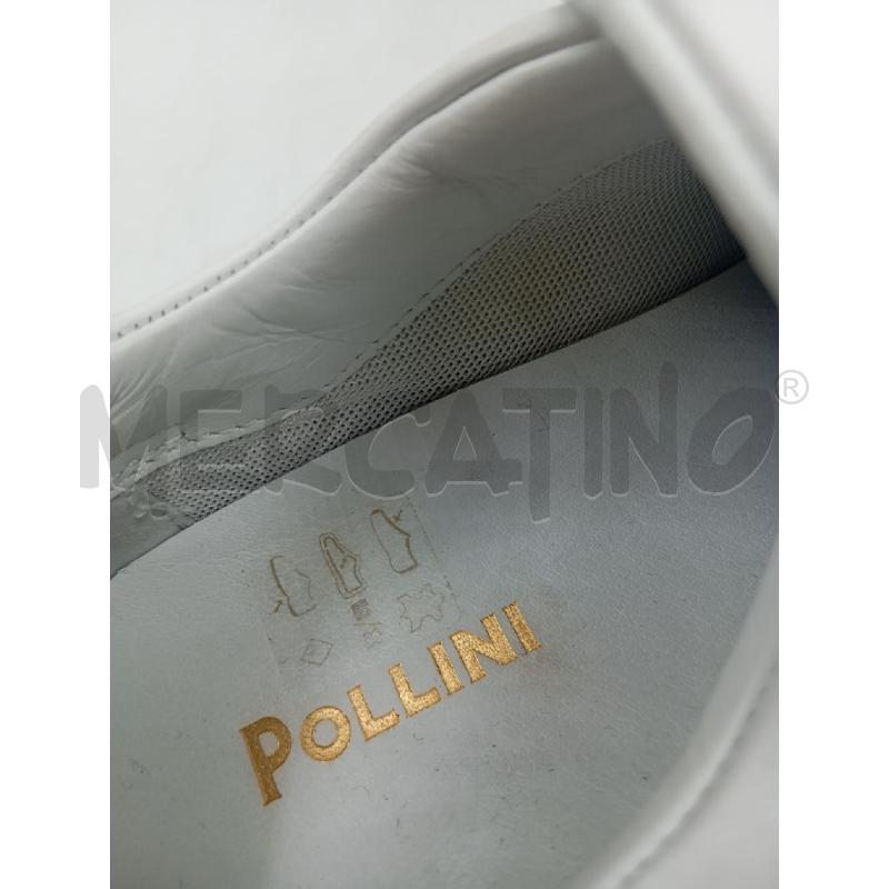 SCARPE D POLLINI BIANCHE FIBBIA DORATE  | Mercatino dell'Usato Verona fiera 2