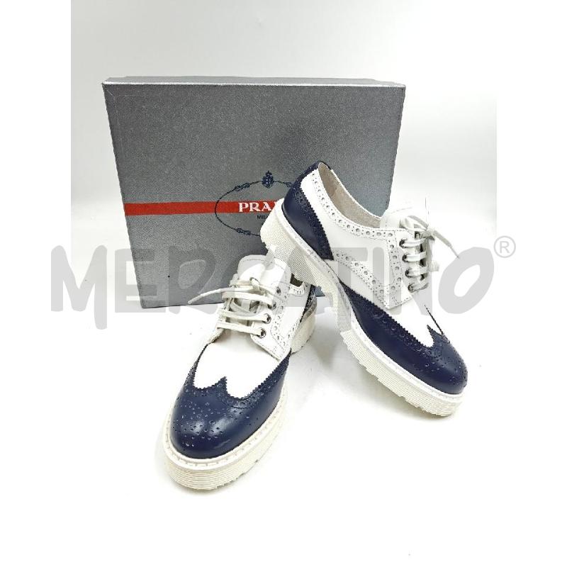 SCARPE D PRADA BIANCHE BLU CODA DI RONDINE  | Mercatino dell'Usato Verona fiera 1